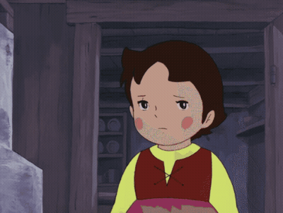 Cartoon Character In Red Vest Crying GIF