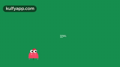 Cartoon Character In Santa Hat And Glasses Wishing Holiday Cheer GIF