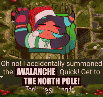 Cartoon Character In Santa Hat Says Oh No GIF