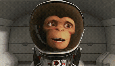 Cartoon Character In Space Suit Screaming GIF