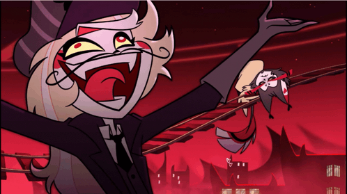 Cartoon Character In Suit Holding Black Cat GIF