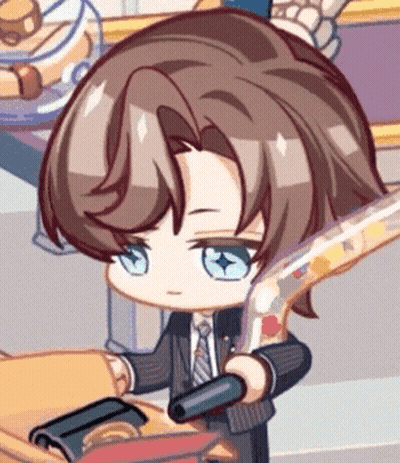 Cartoon Character In Suit Holding Gun GIF