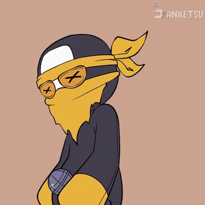 Cartoon Character In Sunglasses And Bandana Holding Microphone GIF