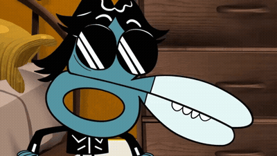 Cartoon Character In Sunglasses And Black Jacket GIF