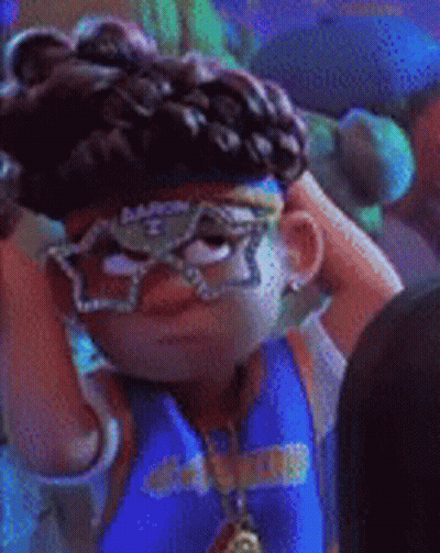 Cartoon Character In Sunglasses And Blue Shirt GIF
