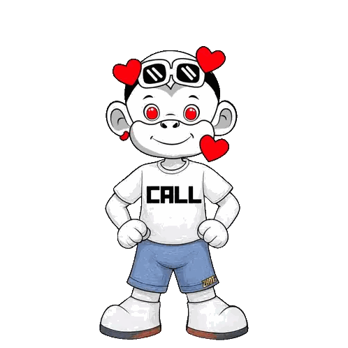 Cartoon Character In Sunglasses And Call Shirt Sticker