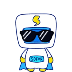 Cartoon Character In Sunglasses And Cape Saying Salute Sticker