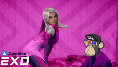 Cartoon Character In Sunglasses And Jester Hat Near Wagon GIF