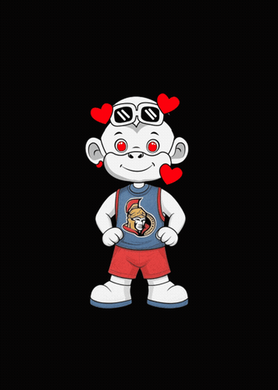 Cartoon Character In Sunglasses And Ottawa Senators Shirt GIF