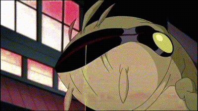 Cartoon Character In Sunglasses In Front Of Building GIF
