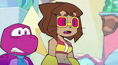 Cartoon Character In Sunglasses Next To Another GIF