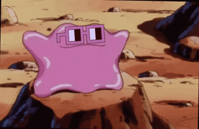Cartoon Character In Sunglasses On Desert Rock GIF