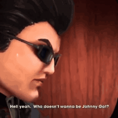 Cartoon Character In Sunglasses Talking In Video Game GIF