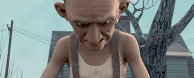 Cartoon Character In Suspenders And White Tank Top GIF
