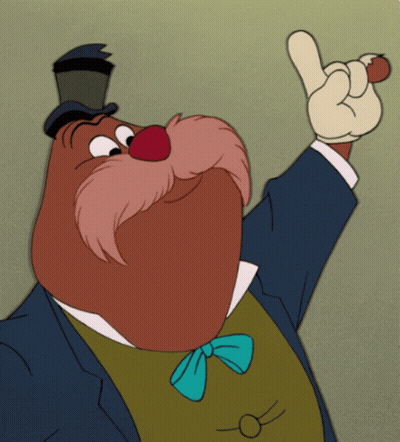 Cartoon Character In Top Hat And Bow Tie GIF