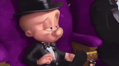 Cartoon Character In Top Hat And Bow Tie Looking Through Binoculars GIF