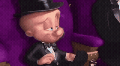 Cartoon Character in Top Hat and Bow Tie Looking Through Binoculars