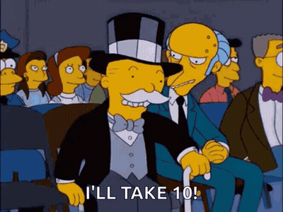 Cartoon Character In Top Hat Holding Cane Before Crowd GIF