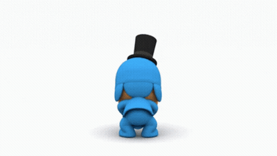 Cartoon Character In Top Hat Holding Magic Wand GIF