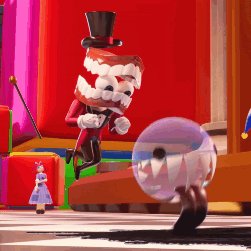 Cartoon Character In Top Hat GIF