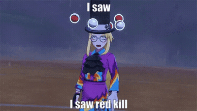 Cartoon Character In Top Hat Says I Saw Red Kill GIF