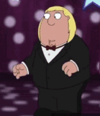 Cartoon Character In Tuxedo And Bow Tie Dancing GIF