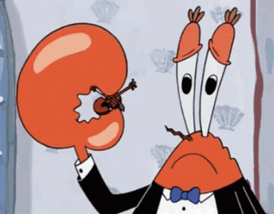 Cartoon Character In Tuxedo Holding Balloon GIF