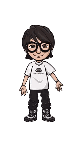Cartoon Character In White Balenciaga Shirt Sticker