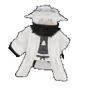Cartoon Character In White Coat And Hat Sticker