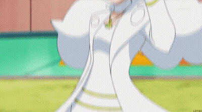 Cartoon Character In White Dress And Necklace GIF