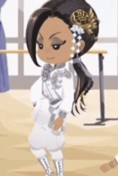 Cartoon Character In White Outfit And Boots GIF