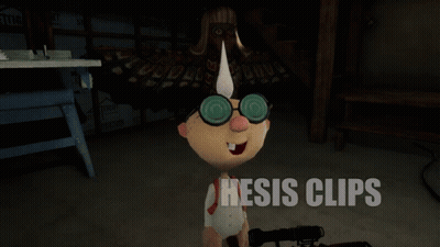 Cartoon Character In White Robe With Chinese Characters GIF