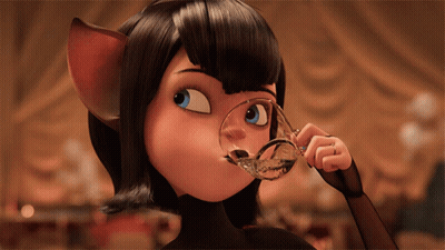 Cartoon Character In White Shirt And Red Bow Tie GIF