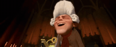 Cartoon Character In Wig And Sunglasses Laughing GIF