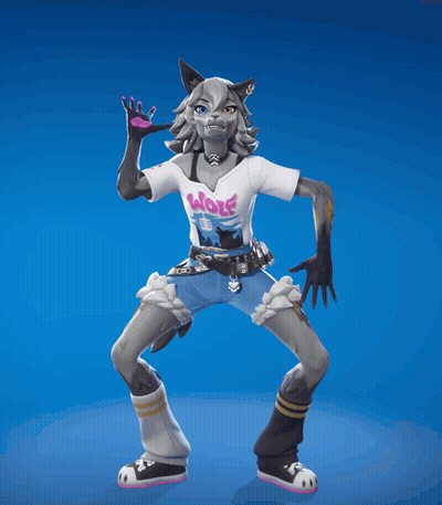 Cartoon Character In Wolf Shirt GIF