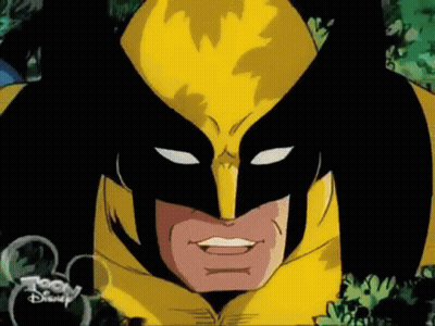 Cartoon Character In Yellow And Black Superhero Costume GIF