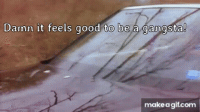 Cartoon Character In Yellow Cape And Gloves At Door GIF