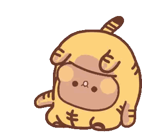 Cartoon Character In Yellow Costume Sticker
