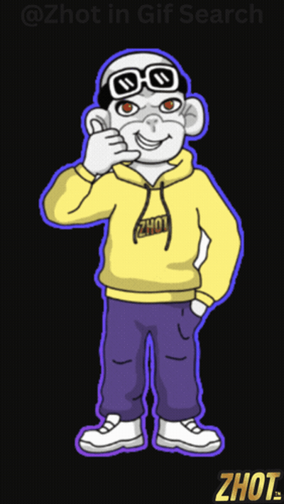 Cartoon Character In Yellow Hoodie And Purple Pants GIF