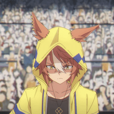 Cartoon Character In Yellow Hoodie With Fox Ear GIF