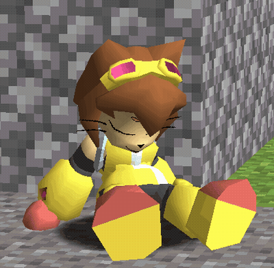 Cartoon Character In Yellow Jacket And Goggles GIF