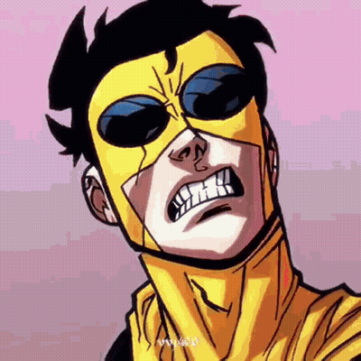 Cartoon Character In Yellow Mask And Sunglasses GIF