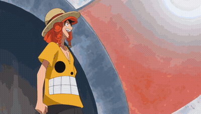 Cartoon Character In Yellow Shirt And Straw Hat GIF