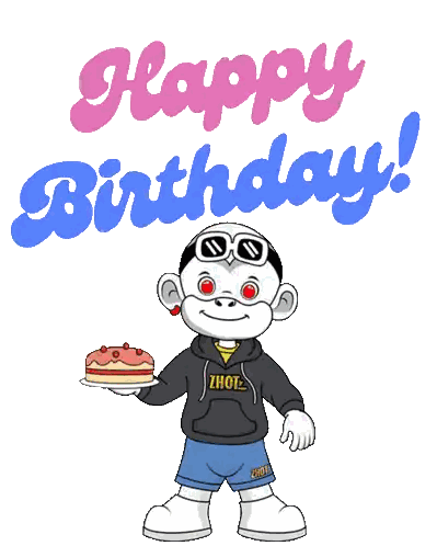 Cartoon Character In Zhot Hoodie Sticker