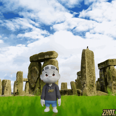 Cartoon Character In Zhot Sweatshirt By Stone Structures GIF