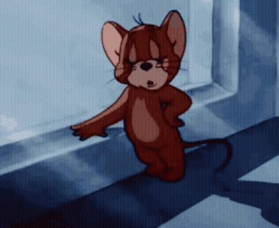 Cartoon Character Jerry Standing On Window Sill GIF