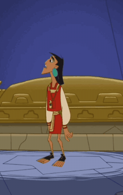 Cartoon Character Jumping Arms Up