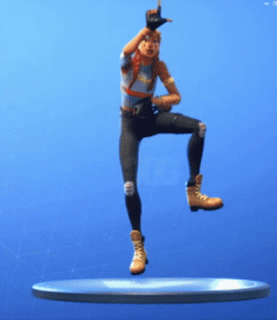 Cartoon Character Jumping On One Leg GIF