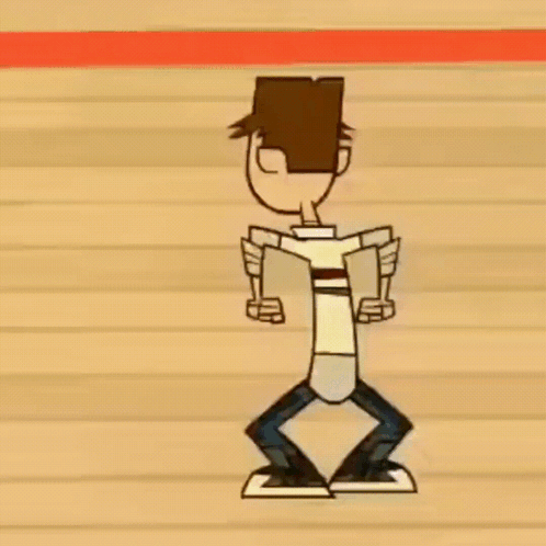 Cartoon Character Jumping With Arms Outstretched GIF