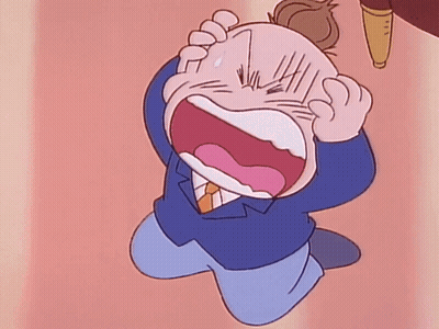 Cartoon Character Kneeling And Crying GIF